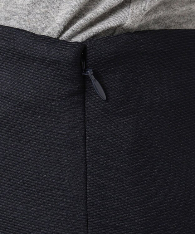 ANY 【セレモニー】グログラン&ツイードジャージー スカート ネイビー系