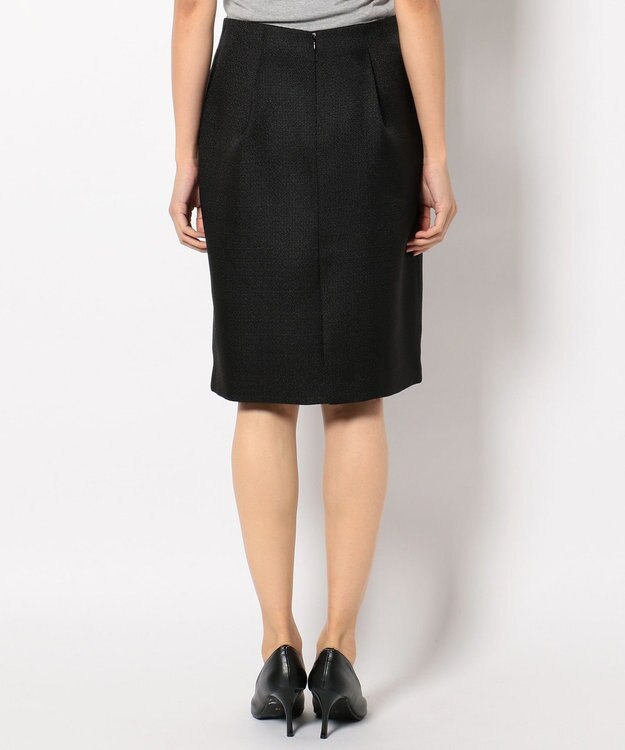 ANY 【セレモニー】ブライトミックスツイード タイトスカート ブラック系