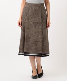 J.PRESS LADIES 【洗える】ジオメトリックプリント スカート