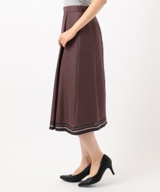 J.PRESS LADIES 【洗える】ジオメトリックプリント スカート