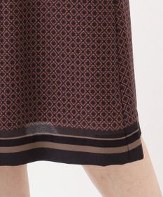 J.PRESS LADIES 【洗える】ジオメトリックプリント スカート