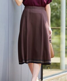 J.PRESS LADIES 【洗える】ジオメトリックプリント スカート