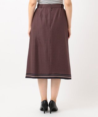 J.PRESS LADIES 【洗える】ジオメトリックプリント スカート グレー系5