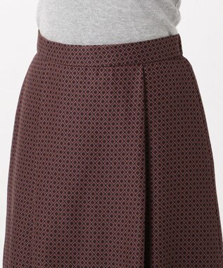 J.PRESS LADIES 【洗える】ジオメトリックプリント スカート グレー系5