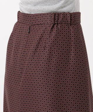 J.PRESS LADIES 【洗える】ジオメトリックプリント スカート グレー系5