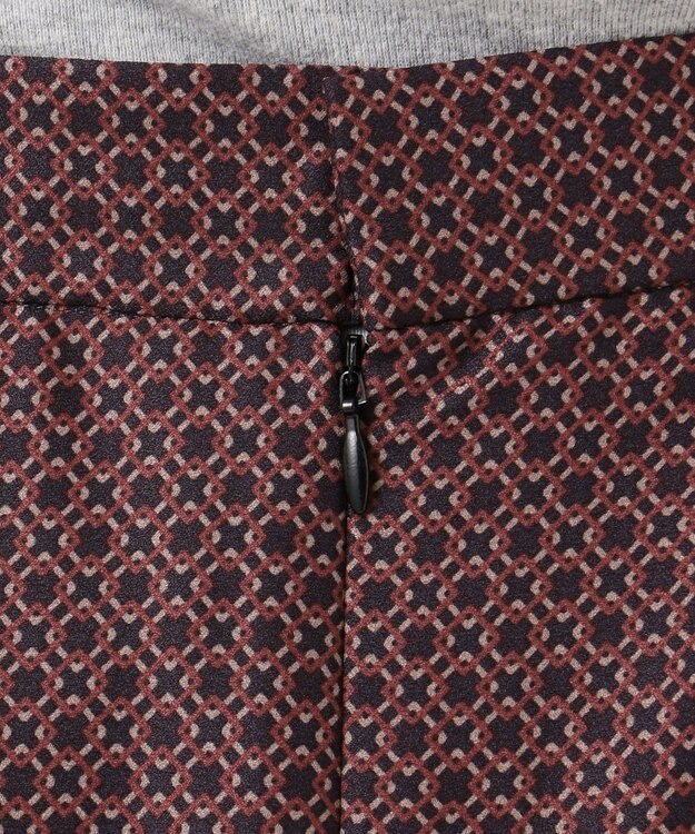 J.PRESS LADIES 【洗える】ジオメトリックプリント スカート グレー系5