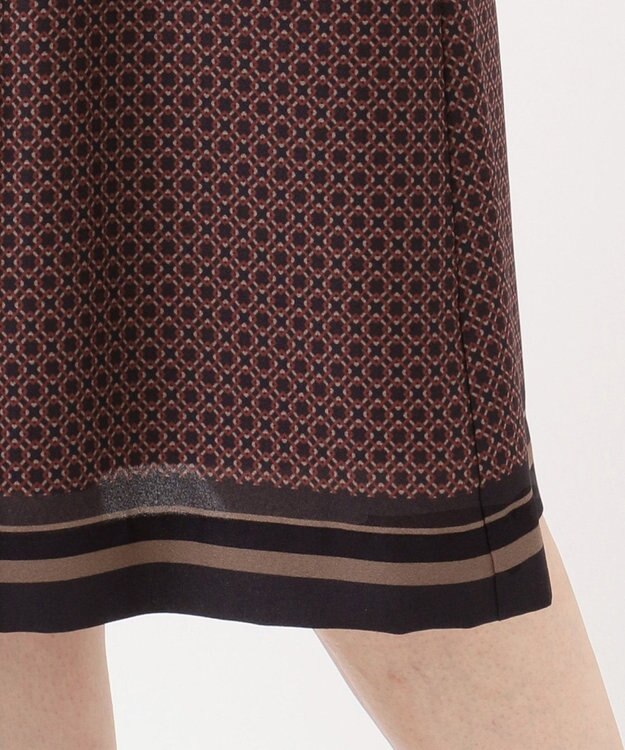 J.PRESS LADIES 【洗える】ジオメトリックプリント スカート グレー系5