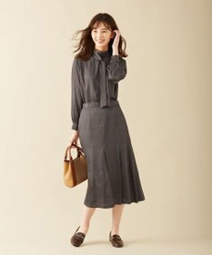 J.PRESS LADIES 【洗える】シルクライクサテンドット スカート