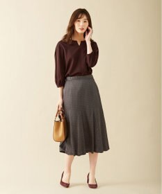 J.PRESS LADIES 【洗える】シルクライクサテンドット スカート