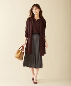 J.PRESS LADIES 【洗える】シルクライクサテンドット スカート