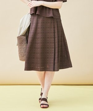  【洗える】からみチェック スカート