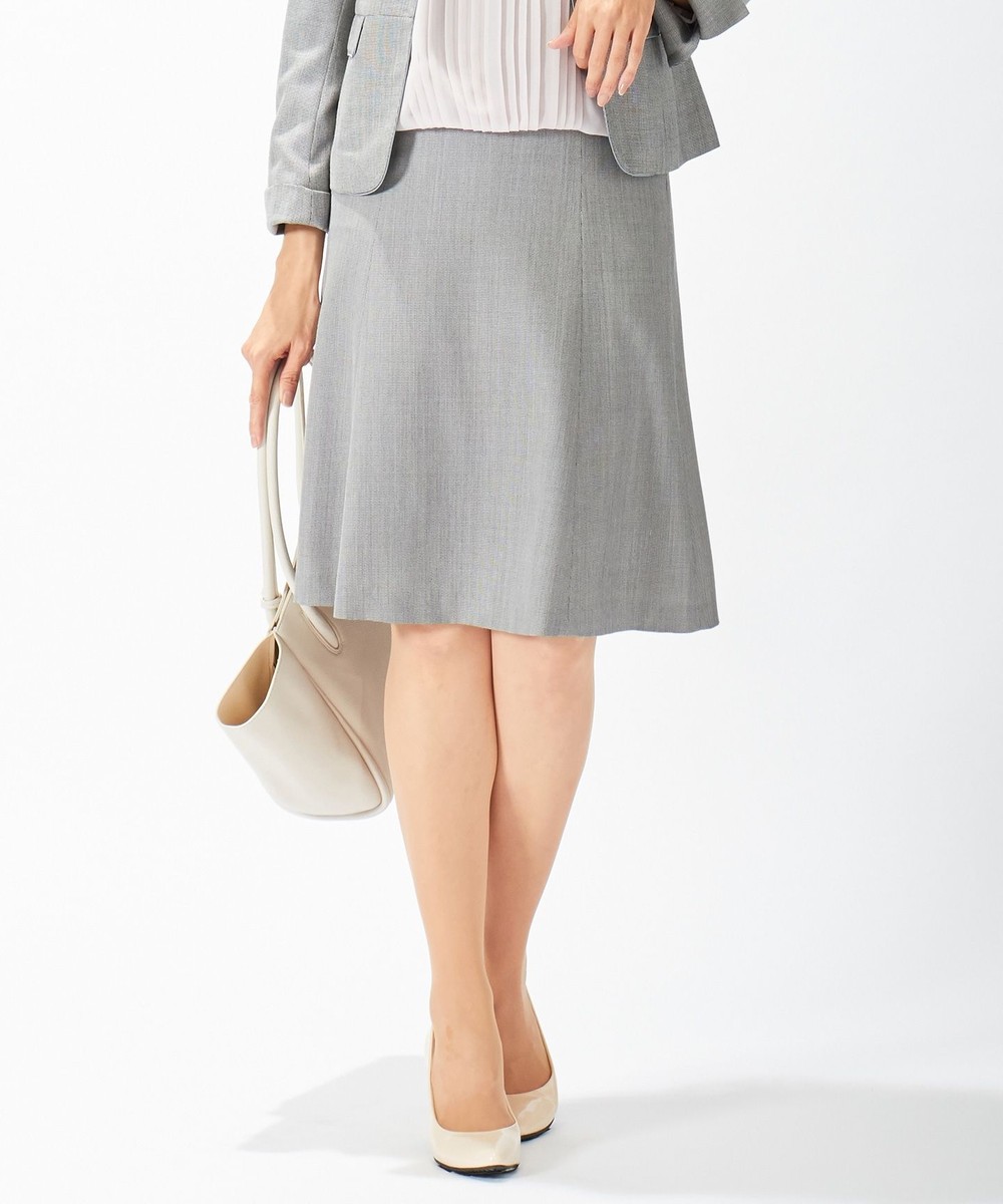 【オンワード】 J.PRESS LADIES>スカート 【セットアップ対応】シルクレーヨンスーティング スカート グレー 7 レディース 【送料無料】