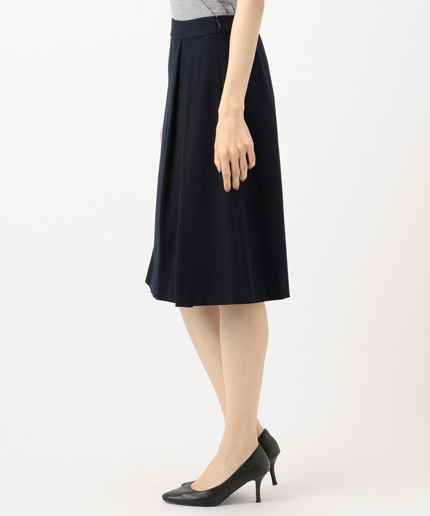 J.PRESS LADIES 【制菌加工・UVカット】アルファクロスジャージー スカート ネイビー系