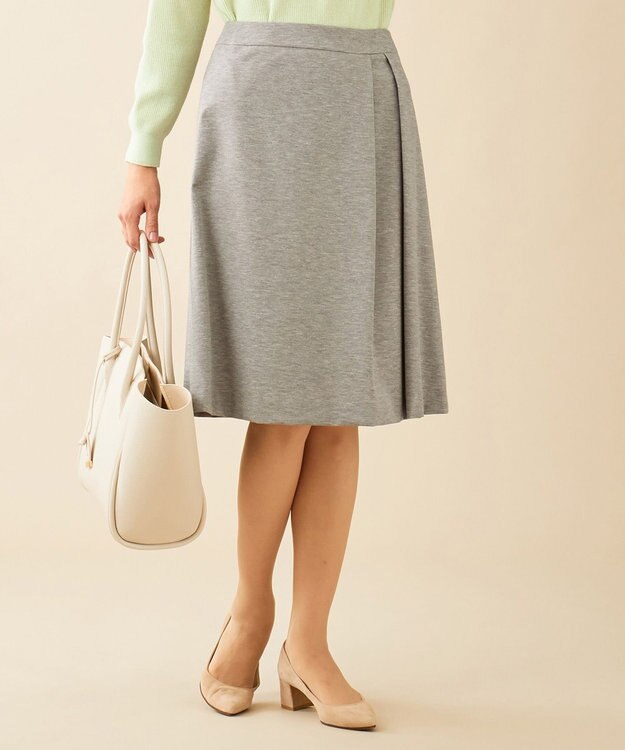 J.PRESS LADIES 【制菌加工・UVカット】アルファクロスジャージー スカート グレー系