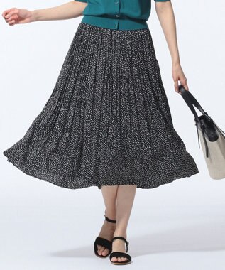 洗える】ランダムドット プリーツスカート / J.PRESS LADIES L