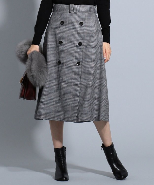 共布ベルト付 2 48ウールチェック スカート J Press Ladiesファッション通販 公式通販 オンワード クローゼット