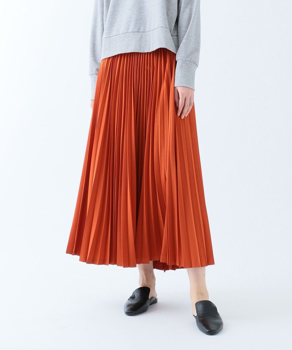 【洗える】TIARA / TRIACETATE DECHINE スカート, ネイビー系, 34