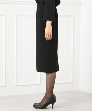 自由区 FORMAL 【楽々な着心地】NOIE15平二重 スカート ブラック系