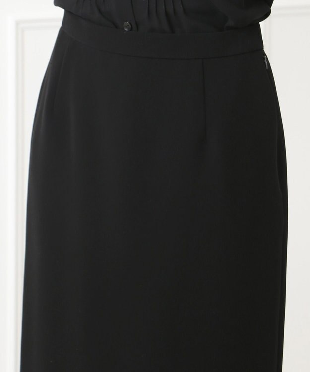 自由区 FORMAL 【楽々な着心地】NOIE15平二重 スカート ブラック系