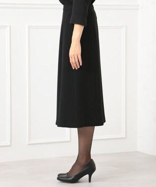 自由区 FORMAL 【楽々な着心地】NOIE15平二重 フレアスカート ブラック系