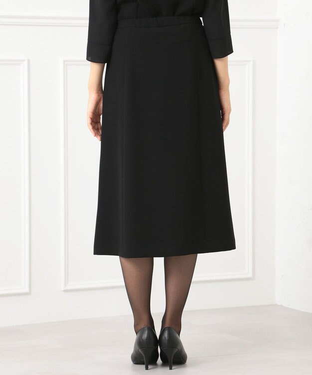 自由区 FORMAL 【楽々な着心地】NOIE15平二重 フレアスカート ブラック系