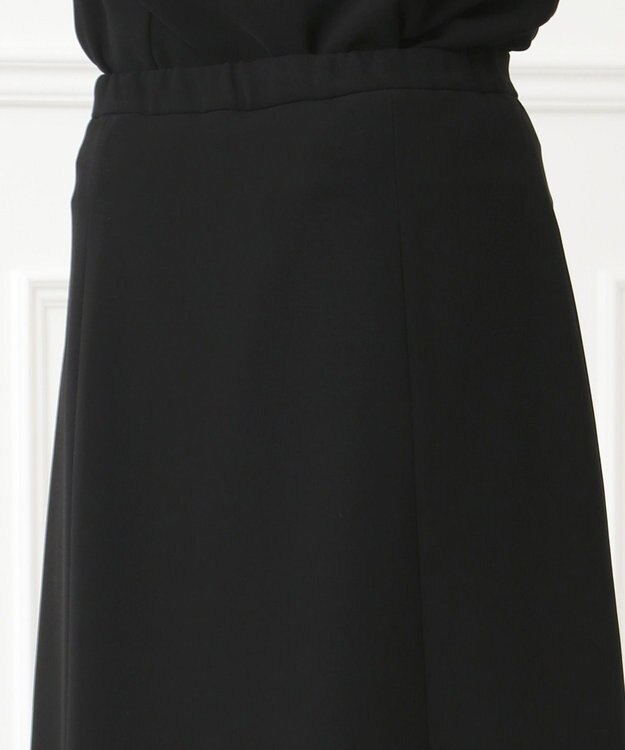 自由区 FORMAL 【楽々な着心地】NOIE15平二重 フレアスカート ブラック系