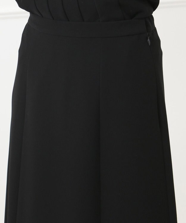 自由区 FORMAL 【楽々な着心地】NOIE15平二重 フレアスカート ブラック系