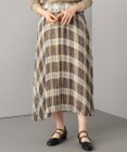 SHARE PARK LADIES チェックプリーツロング スカート