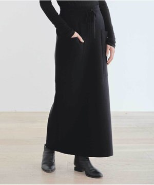 【洗える】ダブルフェイスニットスカート