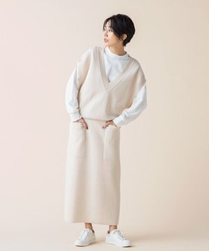 【洗える】ダブルフェイスニットスカート