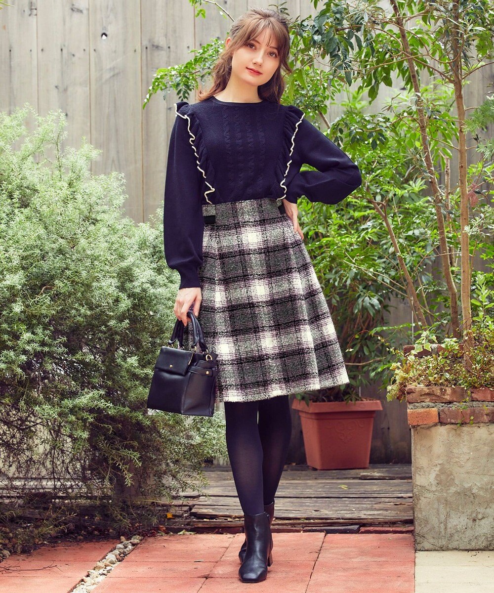 ループツイーディチェック スカート Ferouxファッション通販 公式通販 オンワード クローゼット
