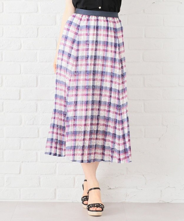 洗える レーシーチェック スカート Ferouxファッション通販 公式通販 オンワード クローゼット