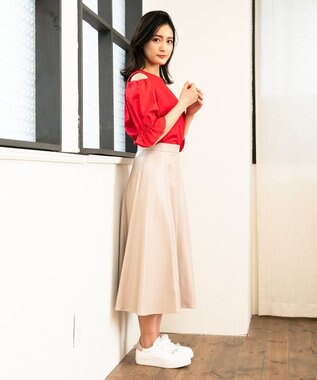 TOCCA 【TOCCA LAVENDER】Eco Leather Skirt スカート ベージュ系