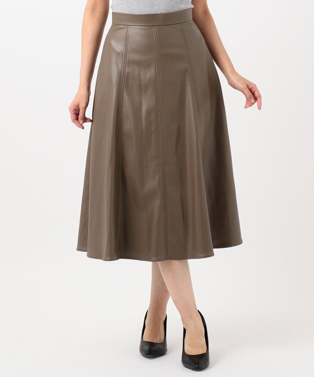 TOCCA 【TOCCA LAVENDER】Eco Leather Skirt スカート ブラウン系