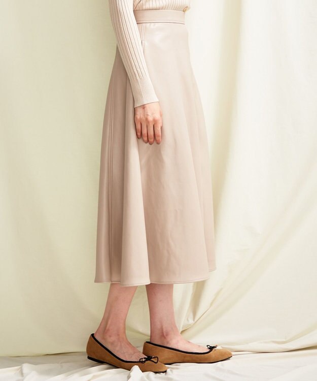 TOCCA 【TOCCA LAVENDER】Eco Leather Skirt スカート ベージュ系