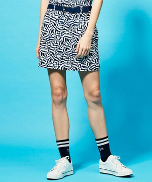  【WOMEN】市松 キュービック柄 プライムフレックス スカート