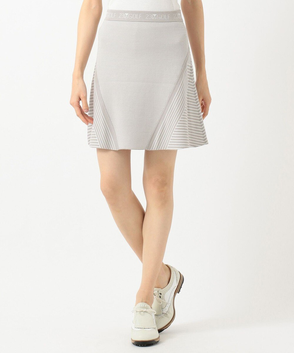 【オンワード】 23区GOLF>スカート 【WOMEN】ニットフレア スカート ライトグレー SM レディース 【送料無料】