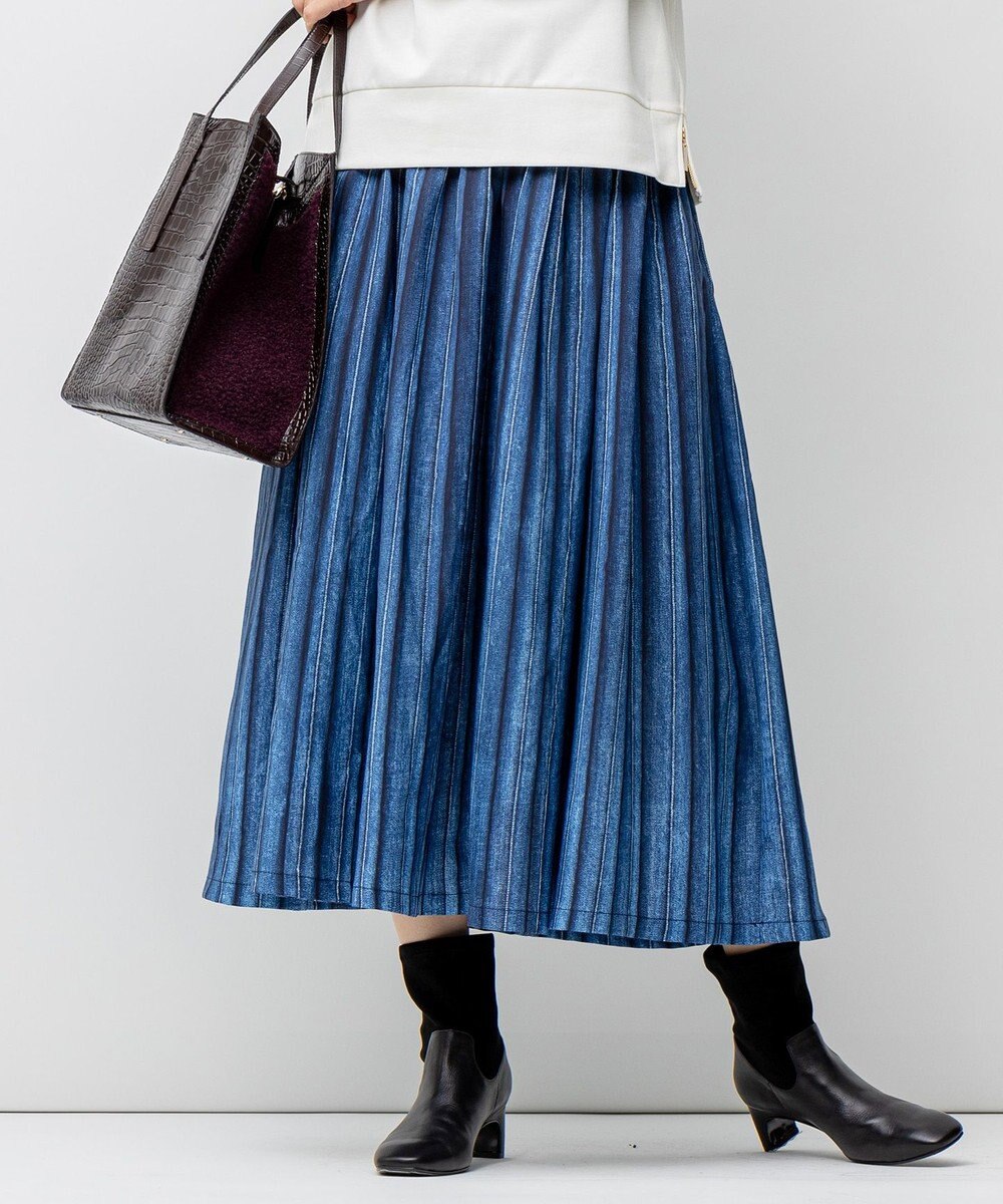 トロンプイユ デニムプリント スカート / 自由区 L | ファッション通販