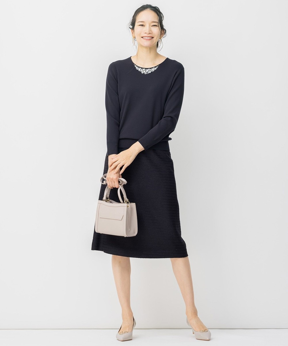 【オンワード】 自由区 L>スカート カラミ ツイード スカート ブラック 46 レディース 【送料無料】