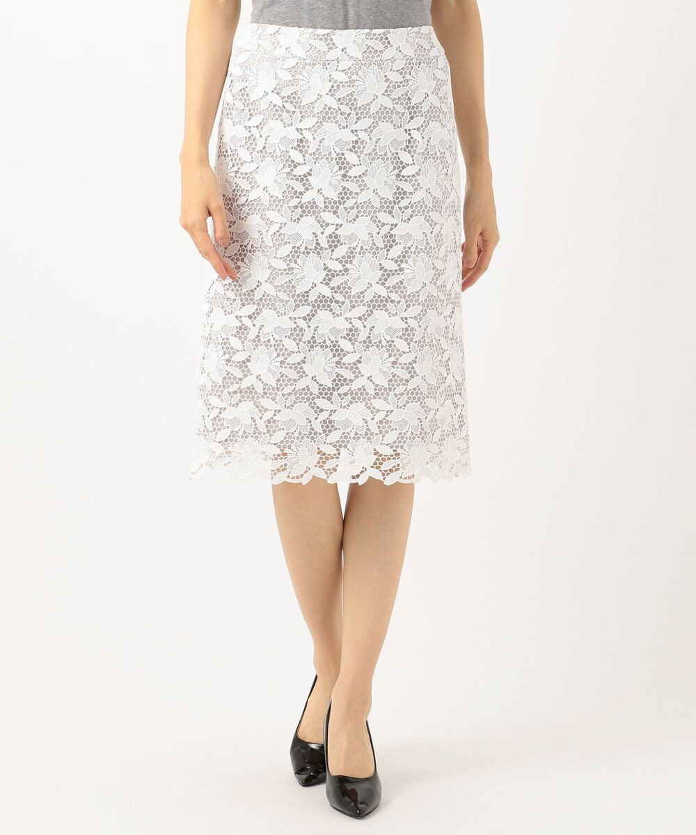 洗える フラワーケミカルレース スカート 23区 Lファッション通販 公式通販 オンワード クローゼット