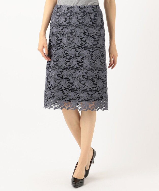 洗える フラワーケミカルレース スカート 23区 Lファッション通販 公式通販 オンワード クローゼット