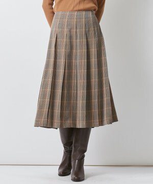 ドレープチェックジャガード プリーツ スカート