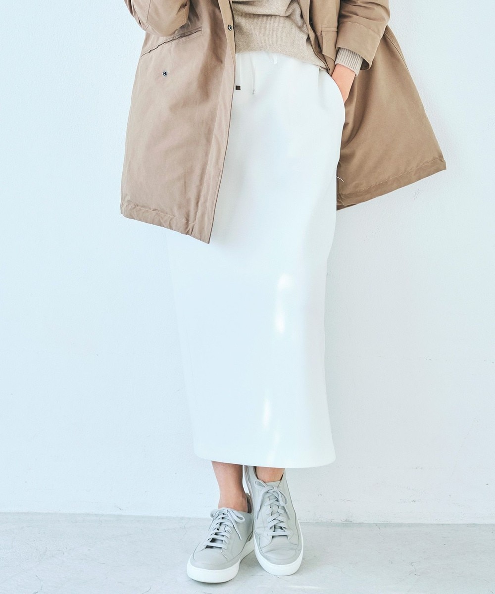 【オンワード】 23区>スカート ハイストレッチダンボール マキシ丈ドロスト スカート ホワイト 36 レディース 【送料無料】