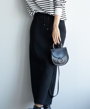 ハイストレッチダンボール マキシ丈ドロスト スカート