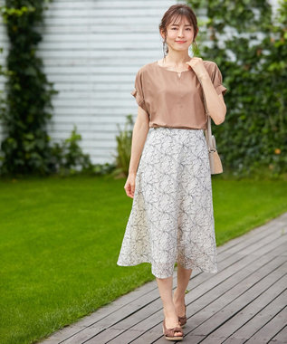 洗える】カラーパターンレース スカート / any SiS | ファッション通販 