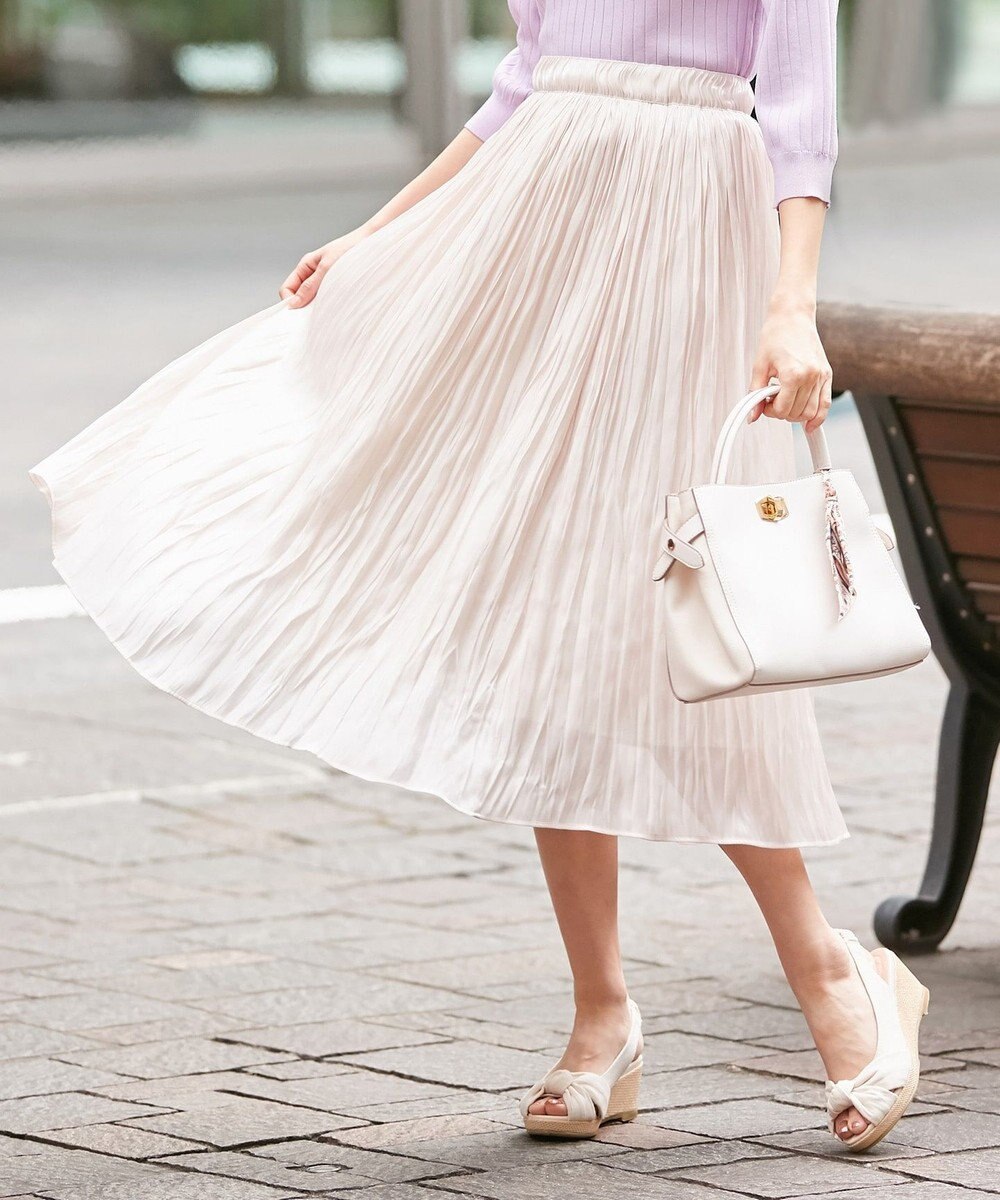 おうち時間にも オーロラサテンプリーツ スカート Any Sis ファッション通販 公式通販 オンワード クローゼット