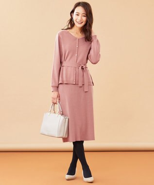 ANY SIS 【ストレートさんにおすすめ】骨格タイプ別タイト スカート ダスティピンク