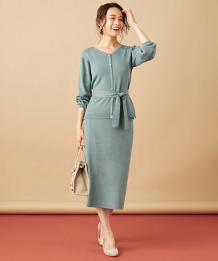 ANY SIS 【ストレートさんにおすすめ】骨格タイプ別タイト スカート スモーキーミント