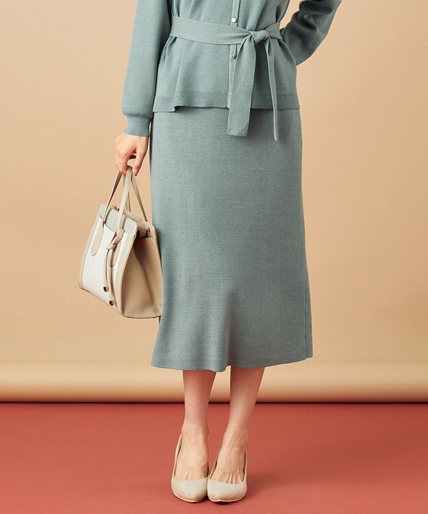 ANY SIS 【ストレートさんにおすすめ】骨格タイプ別タイト スカート スモーキーミント