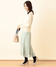 ANY SIS 【洗える】キモウレースフレア スカート